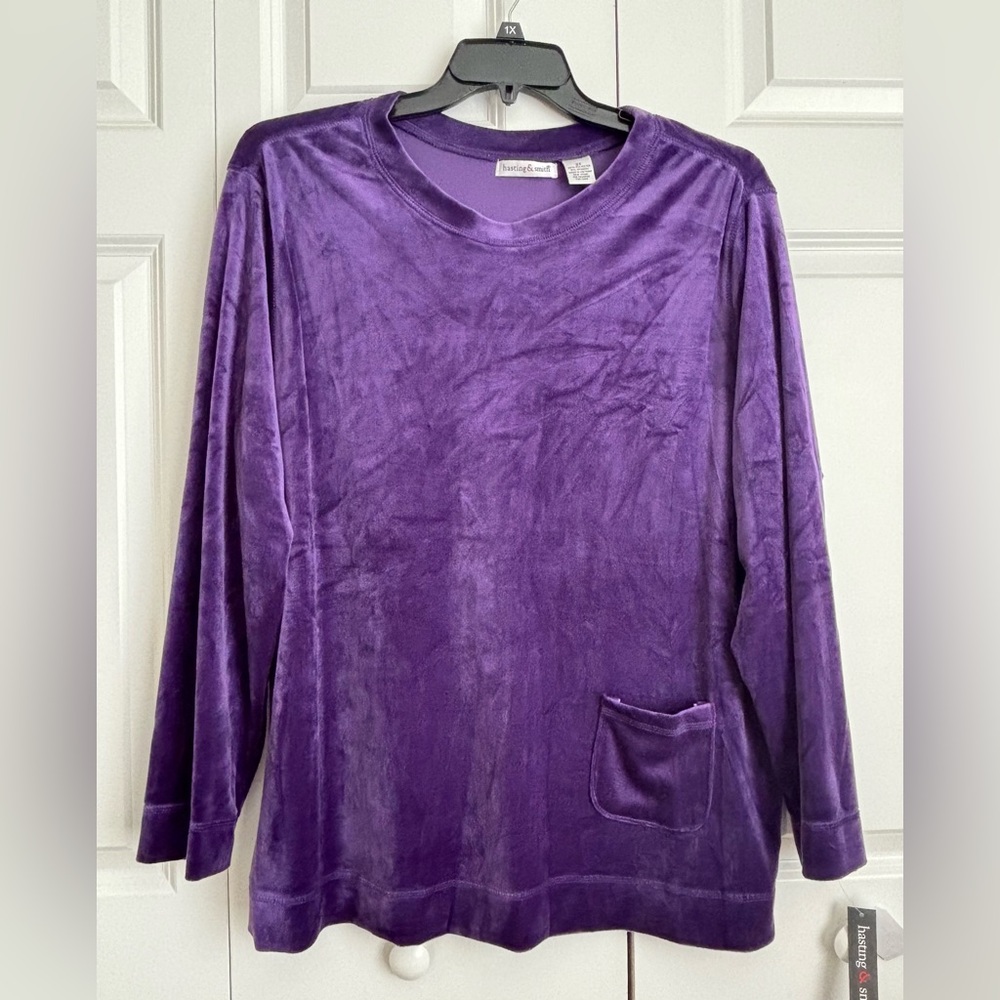 Women's Purple Crew Neck Sweater